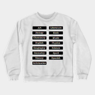 Subject Labels Crewneck Sweatshirt